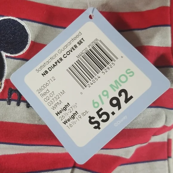 Two Disney (Mickey & Winnie) 2 piece sets for 6/9 months BRAND NEW - Picture 8 of 14